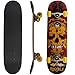 RIMABLE Complete Maple Skateboard 31 Inch (Skull Eye,Lighted Up Wheel)