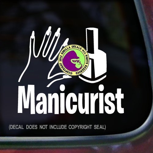 MANICURIST Manicure Pedicure Nails Vinyl Decal Sticker B