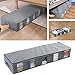Lifewit Large Capacity Under Bed Storage Bag with 5 Clear Window for Clothing, Shoes, Blankets, Clothes, Sweaters, Grey