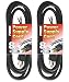 Prime PS010608 8-Feet 16/3 SJT Replacement Power Supply Cord, Black, 2-Pack
