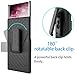 Galaxy Note 10 Plus Case Holster, Oleaders Full Body Belt Clip Holster Shockproof with Kickstand Back Cover Thin Protective Case for Galaxy Note 10 Plus- Black