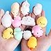 Outee Mochi Animal Squishies Toys, 12 Pcs Soft Squishies Rabbit Mochi Squishies Stretchy Sheep Squishies Toys Squeeze Animals Kawaii Squishies Stretchy Animal Toys Mini Squishies Random Color