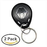 (2 pack) farhop® Rewriteable RFID Card 125Khz Black Keychain FOB EM4305