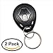 (2 pack) farhop® Rewriteable RFID Card 125Khz Black Keychain FOB EM4305