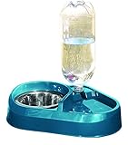 PETMATE COMBO FEEDER/WATERER W/MICROBAN W/STAINLESS STEAL BOWL