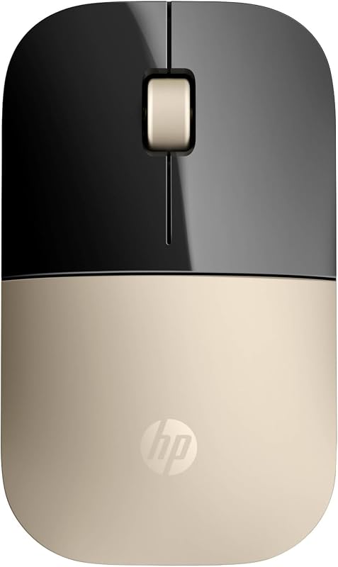 Z3700 Mouse Wireless, Sensore Preciso, Tecnologia LED Blue, 1200 DPI, 3 Pulsanti, Rotella Scorrimento, Ricevitore USB Wireless 2.4 GHz Incluso, Design Pratico e Confortevole, Oro