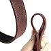 Beirui Genuine Leather Personalized Dog Collars with Nameplate ID Tags, Custom Dog Collars Engraved for Medium Large Dogs,Rich Brown,M(1.2