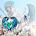 LADY COLOUR Jewelry Gifts for Women Blue Heart Pendant Necklace for Her Made with Crystals Hypoallergenic Jewelry for Her Gift Box Packing Valentines Day Birthday Gifts