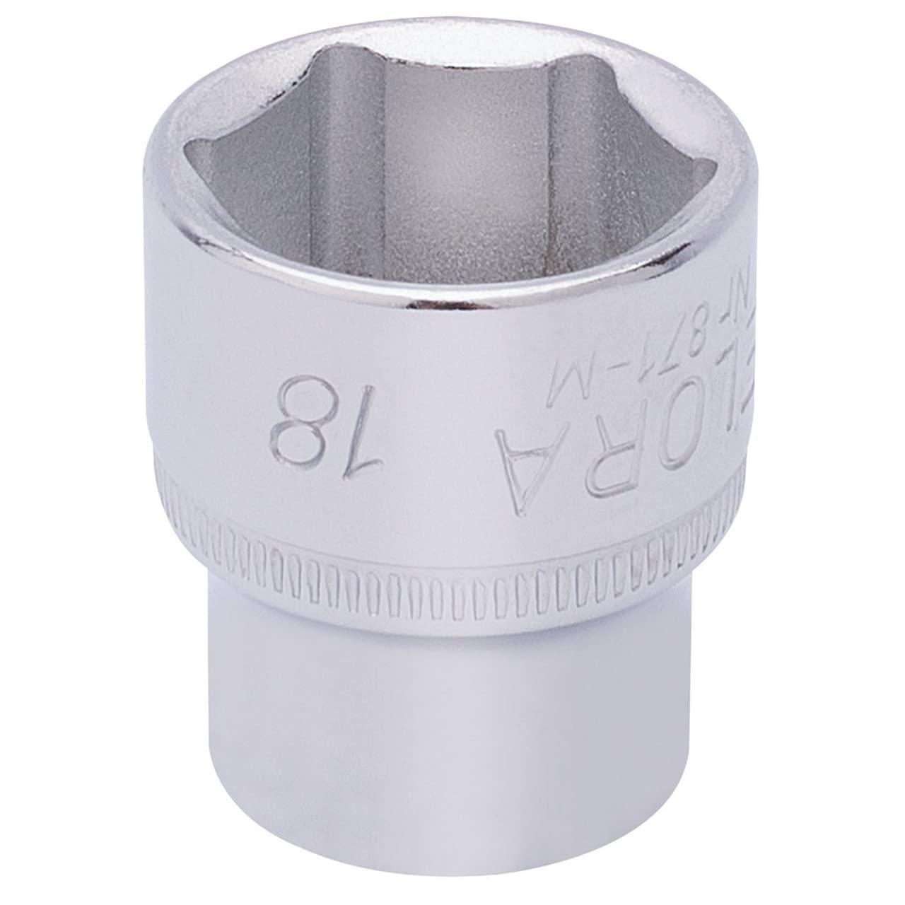 Draper 15235 Elora Hexagon Socket, 18mm ร, 3/8" Square Drive โ image 1
