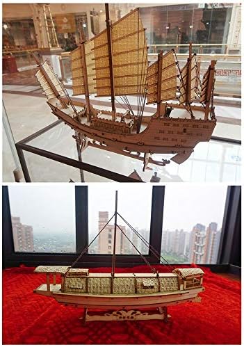 ZHAOJIANHUI Wooden ship models kit Wooden china sail boat song dynasty inland river cargo ship