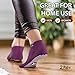 Rymora Non Slip Grip Socks for Women and Men (2 Pairs) - Perfect for Hospital, Yoga, Trampoline, Barre & Home
