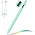 MoKo Stylus Pen for Touch Screen, Active Universal Stylus Pen Compatible with iPad/iPhone/Samsung/Tablet Devices and Other iOS/Android Smartphone, Tablet Pen with Power Display, Green