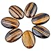 Rockcloud Oval Worry Stones,Palm Pocket Energy Stone,Healing Crystal with Velvet Bag,Tiger's Eye