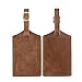 Mont Swiss Genuine Leather Luggage Bag Tags 2 Pieces Set in 2 Colors