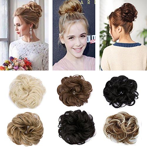 Messy Hair Bun Extensions Hair Piece Curly Hair Scrunchies Elegant Chignon Hair Donut Scrunchy Updo Pony Tail