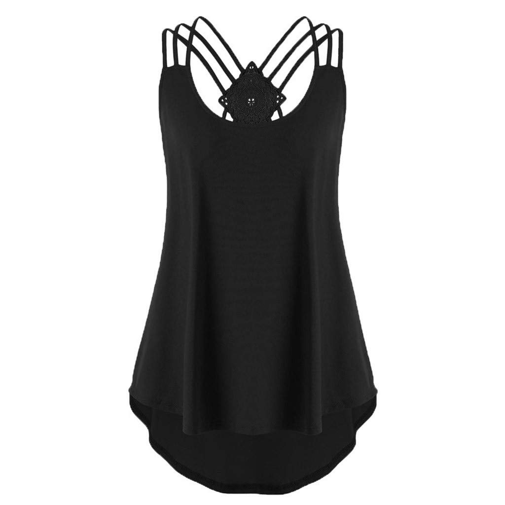 Aniywn Fashion Style!Women's Summer Shirt Loose Musical Notes Print Tank Tops Vest Blouse