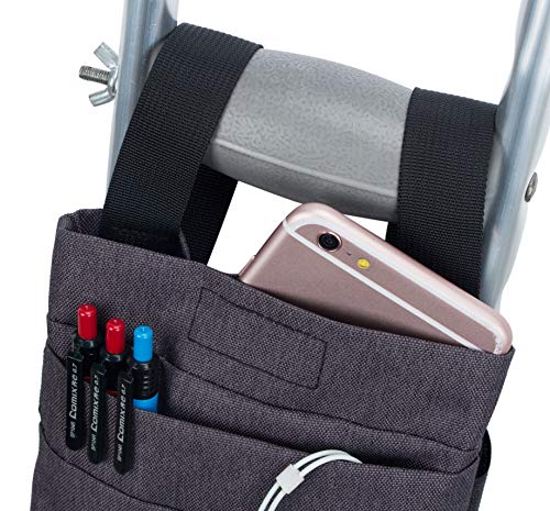 Crutch Bag Universal Crutches Accessory Crutch Carryon Pouch (Dark Gray)