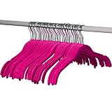 Home-it 50 Pack Shirt and dress Clothes Hangers PINK Velvet Hangers Clothes Hanger Ultra Thin No Slip