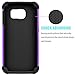 Tekcoo for Galaxy S6 Case, [Tmajor Series] [Purple/Black] Shock Absorbing Hybrid Rubber Plastic Impact Defender Rugged Slim Hard Case Cover Shell for Samsung Galaxy S6 S VI G9200 GS6 All Carriers