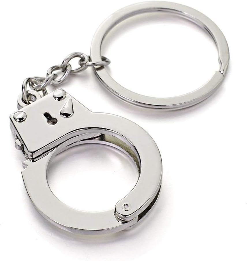 ZHHO Mini Size Handcuffs Keychain Keyring Metal Creative Simulation