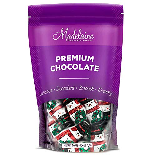 Madelaine Premium Solid Milk Chocolate Snowmen (1 LB) Christmas Party Favors - Candy Stocking Stuffers Holiday Treats - Individually Wrapped In Italian Foils - (One Pound) - Thumbnail 4