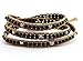Beautifully handmade Fashion Bohemian Boho Style Adjustable Wrap Bracelet with shine Beads (BLACK )