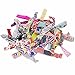Mybigqueen No Crease Ouchless Elastics Hair Ties Styling Accessories Ribbon Ponytail Holders Bows Rubber Bands Fold Over Elastic For Women Girls Prints 100 ties