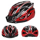 Eyourlife Adult Cycling Bike Helmet Specialized for Mens Womens Safety Protection - Black / Red / White