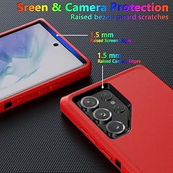 MXX Case Compatible with Galaxy S24 Ultra, 3-Layer