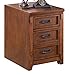 Ashley Furniture Signature Design - Cross Island File Cabinet - 1 Storage Drawer/1 File Drawer - Bronze-Tone Hardware - Medium Brown Finish