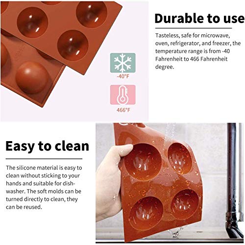 FADIKX Donuts Silicone Mold,Heart Cake Molds Round Shape Cake Molds Hot Chocolate Bomb Mold 3 Pcs Silicone Molds for DIY Cake Mousse Dessert Shaped Mould Candy Fondant Cupcake Cheesecake