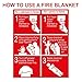 EILIKS Fire Blanket, Fiberglass Fire Shelter for Emergency Survival, Flame Retardant Protection Heat Insulation Safety Cover Ideal for Kitchen, Fireplace, Grill, Car, Camping （39.3”39.3”）thumb 4