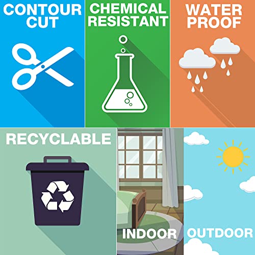 Yard Waste Sticker Yard Waste Only Signs 4 Pack 10" x 7" Recycle Yard