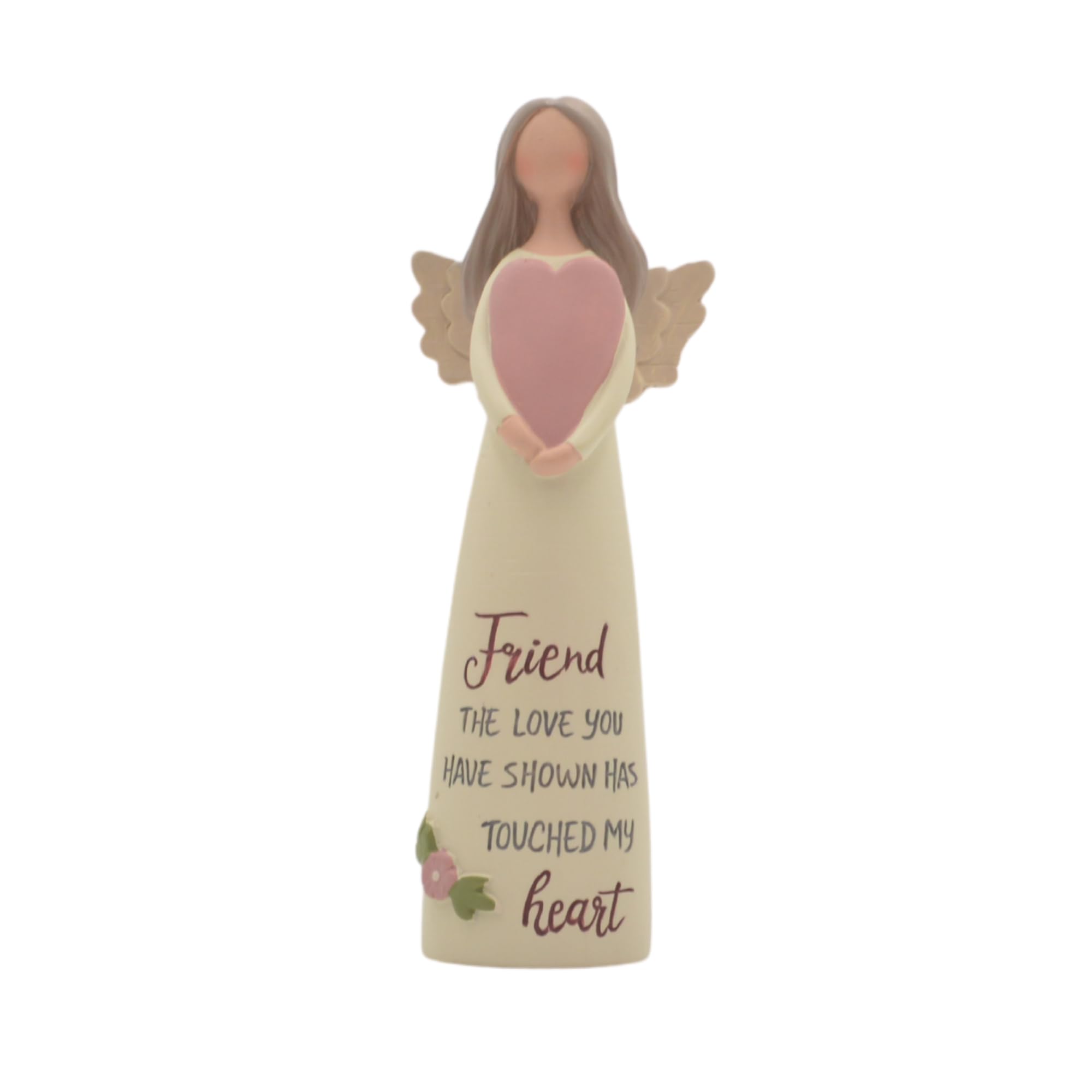 Feather & Grace Decorative Friend Angel Figurine Resin with The Love You Have Shown Message | Pefect Decortation for Living Room, Bookshelf, Desk | Gift for friend & family