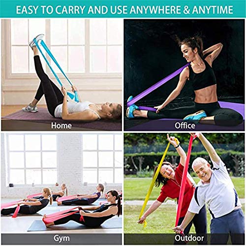 iMucci 3 Pcs Resistance Bands Set,Natural Latex Exercise Bands for Home Fitness, Strength Training, Physical Therapy, Pilates and Yoga, Elastic Workout Bands for Arms, Shoulders, Legs and Butt