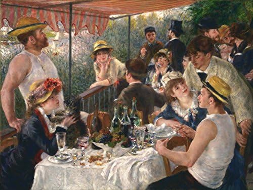 Oil Painting Reproductions on Canvas Prints,High definition print-Luncheon of the Boating Party by Pierre-Auguste Renoir