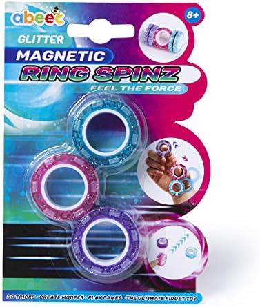 Abeec Glitter Magnetic Ring Spinz Magnetic Rings Fidget Toy In 3 Assorted Glitter Colours Magnetic Toys Stress Relief For Anxiety Hand Spinner Fidget Rings For Kids 8 In Bahrain Ko08tpgwda9 Binge Bh