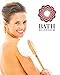 Bath Blossom Bamboo Bath Body Brush Extra Long Handle Exfoliating Back Scrubber - Effective Back Brush Exfoliation and Skin Cellulite Brushes - Used for Wet or Dry Brushing For Men and Women