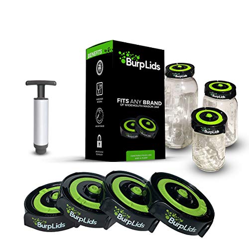 Burp Lids Curing Kit Fits All Wide Mouth Mason Jar Containers Home Harvesting Essentials