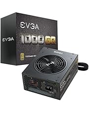 EVGA 1000 GQ, 80+ GOLD 1000W, Semi Modular, EVGA ECO Mode, 5 Year Warranty, Power Supply 210-GQ-1000-V1,Black