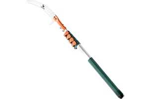 HUNKENR Tree Pruner Pole Saw Manual Extendable Long Tree Pruner Extendable，Pole Pruning Saw 18ft