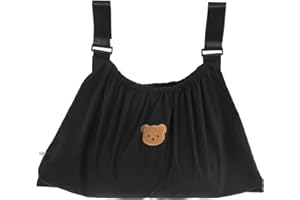 Universal Stroller Organizer Bag, Black, Washable Storage Pouch for Mobile Phone, Feeder, Travel, Outdoor Activities