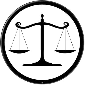 Escalas de equilibrado de símbolo de justicia jurídica abogado blanco y