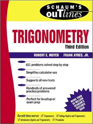 Amazon Com Schaum S Outline Of Trigonometry 9780070068933 Robert E Moyer Frank Ayres Books