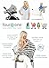 Cos2be Multifunction Nursing Cover,Breastfeeding Scarf,Baby Seat Canopy,Shopping Cart, Stroller Covers for Baby Women Stretchy Shawl (Black)