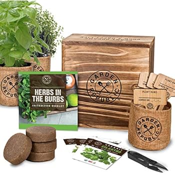 Amazon Com Indoor Herb Garden Starter Kit Organic Non Gmo