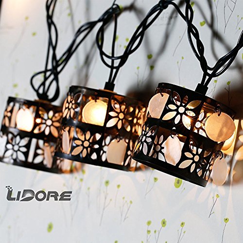 Lidore 10 counts vintage style windbell plug-in string …