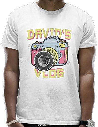 Gxihuqiz David's Vlog Men's T-Shirt Cotton Adult Tee
