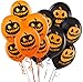 Balloons For Halloween - 100% Natural Latex - Biodegradable - Orange & Black - Scary Pumpkin Design - Frightening Decorations - 40 Balloons - Celebrate With Family & Friends