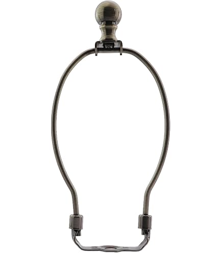 PATIKIL 7 Inch Lamp Harp Kit With Solid Zinc Alloy Finial – 0.7" Tall, Bronze Bracket & Saddle For Table Or Floor Lamps